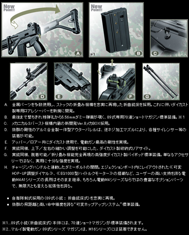 東京マルイ 89式 小銃 5.56mm 折曲銃床式 本体単品 タムタムオンライン ...
