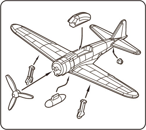 1/350 日本海軍艦載機セット1（戦時前期） タムタムオンラインショップ