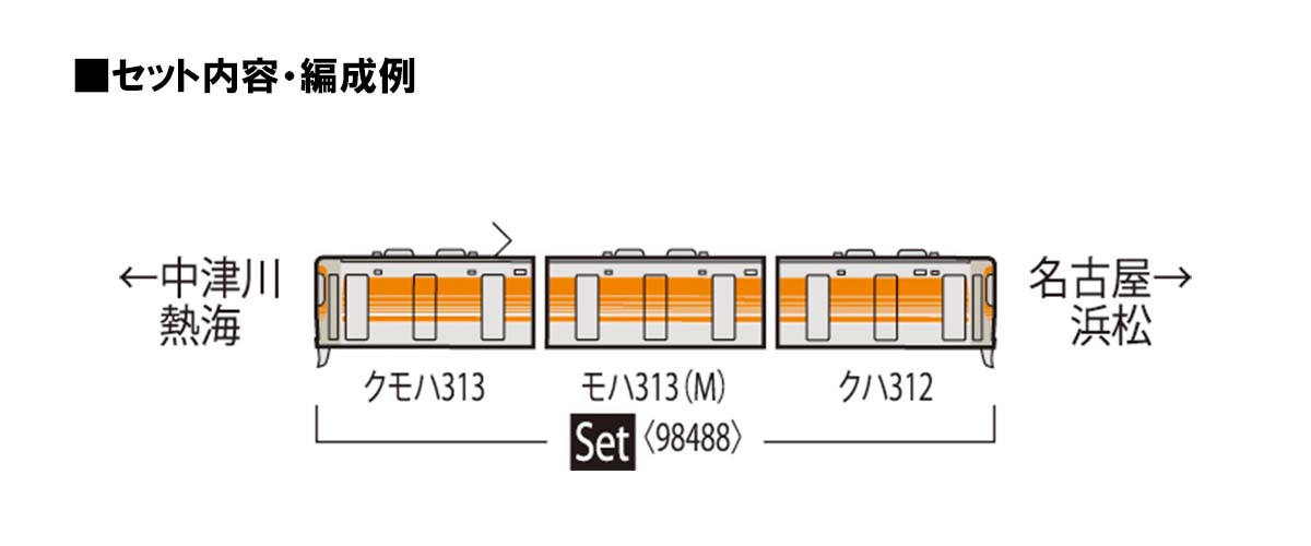 トミックス 98488 313系8000番台 セントラルライナー 3両セット Ｎ