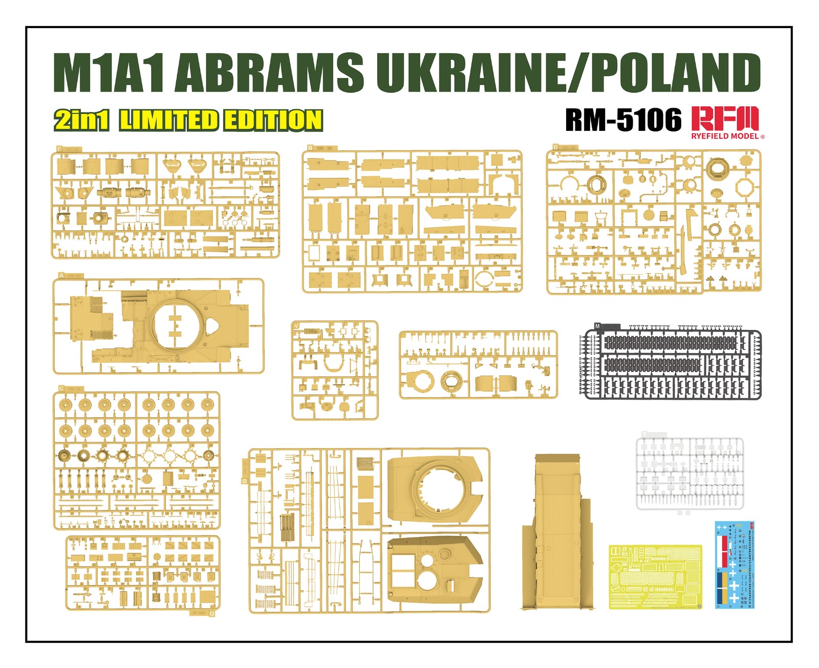 1/35 M1A1 エイブラムス ウクライナ /ポーランド軍w/コンタークト1 ERA 