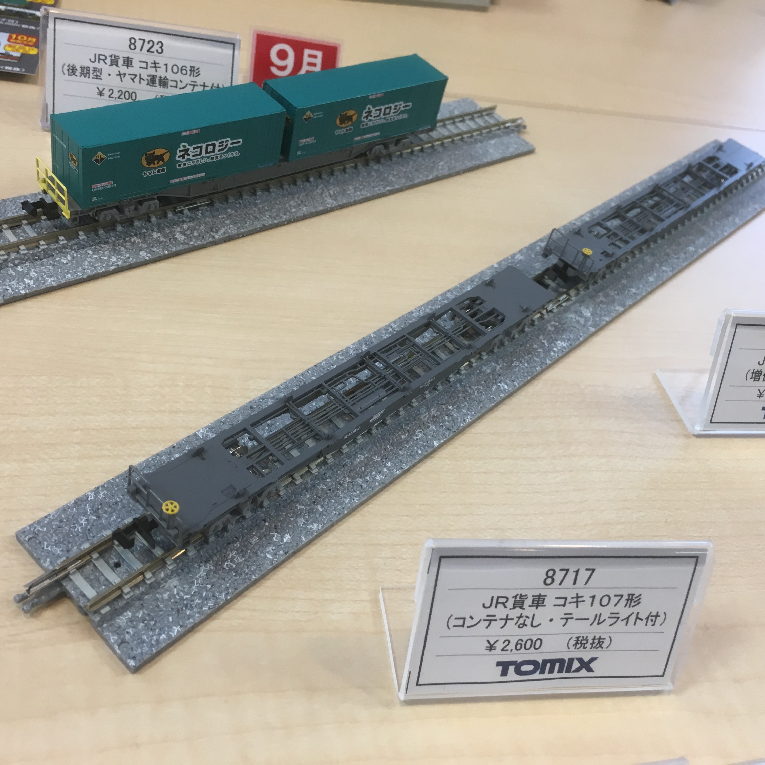 TOMIX 8731 JR貨車 コキ107形(増備型・西濃運輸コンテナ付)《2024年1月