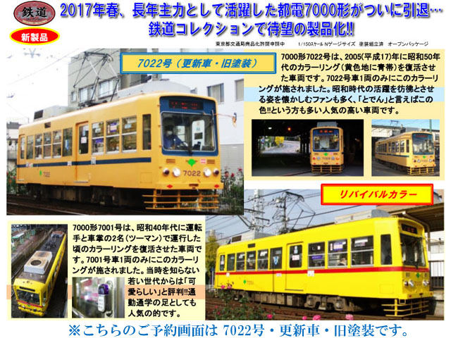 鉄道コレクション 東京都交通局7000形 7022号(更新車・旧塗装)