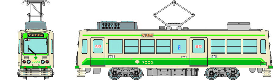 トミーテック 307587 鉄コレ 東京都交通局7000形 更新車・新塗装 N 
