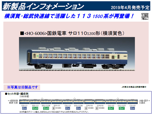 トミックス HO-6006 国鉄電車 サロ110-1200形(横須賀色) HOゲージ