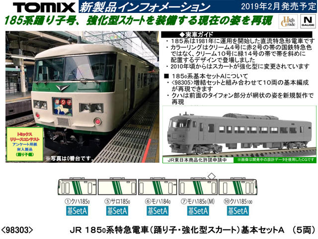 TOMIX 185系 (踊り子・強化型スカート) 10両セット【新品,未使用品