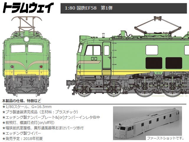 感謝報恩 トラムウェイ HOゲージ 国鉄EF58148電気機関車 | www