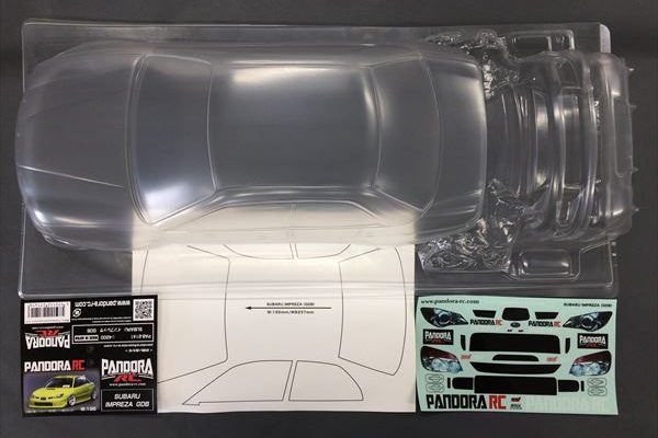 パンドラRC SUBARU インプレッサ GDB 1/10電動RCカー用未塗装ボディ 