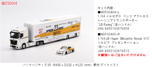 MINI-GT 1/64 LB Racing レーシングトランスポーターセット タムタム