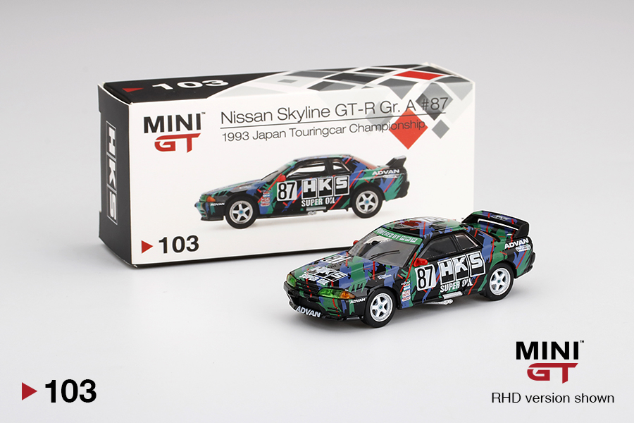 MINI-GT 1/64 スカイライン GT-R R32 HKS 全日本ツーリングカー1993 Gr