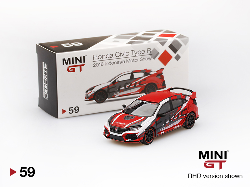 MINI-GT 1/64 Honda シビック Type R 2018 インドネシア限定 右