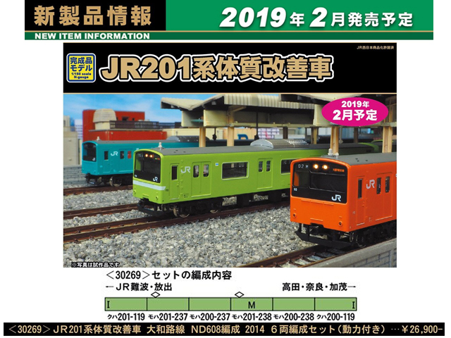 グリーンマックス 30269 JR201系体質改善車 大和路線 ND608編成2014 6