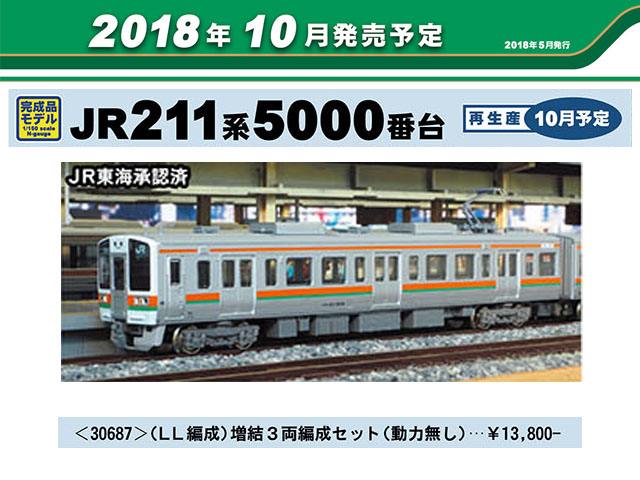 ☆再生産☆ グリーンマックス 30687 JR211系5000番台 LL編成 増結3両