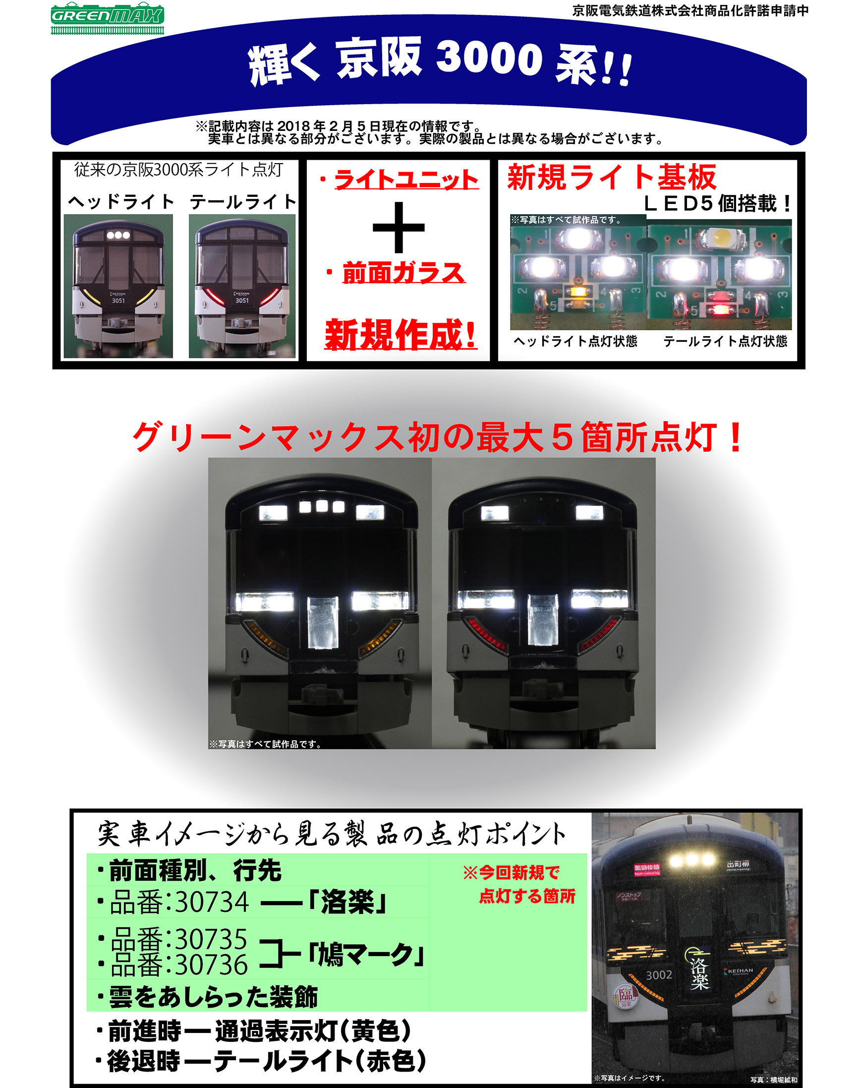 グリーンマックス 30734 京阪3000系 「快速特急・洛楽」8両セット 鉄道 