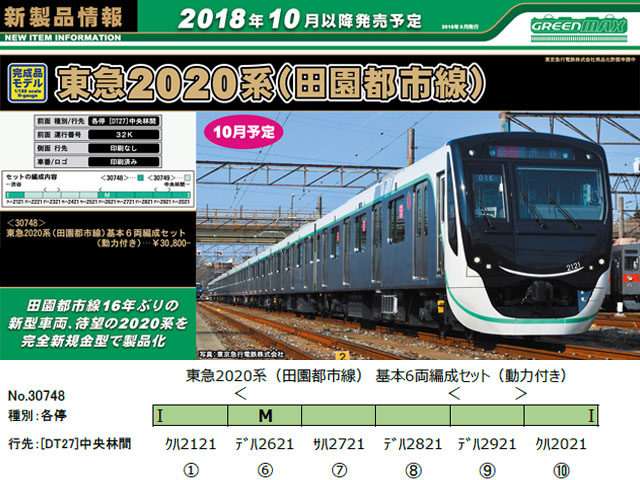 【専用品】GREEN MAX No.30748 東急2020系基本6両セット