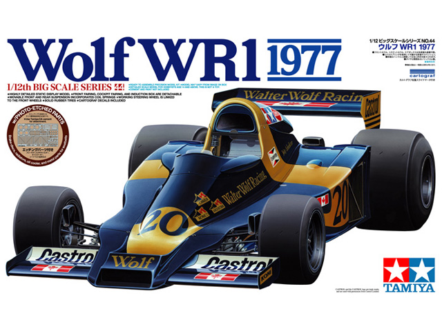 タミヤ 1/20 ウルフ WR1 1977 J.シェクター (タミヤ) & 1/20 フェラーリ 126CK 1981 G.ヴィルヌーヴ(フジミ) 2台セット 完成品 WOLF WR1