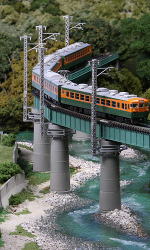 カトー 20-823 カーブ鉄橋セットR448-60°（緑） 鉄道模型 Nゲージ 