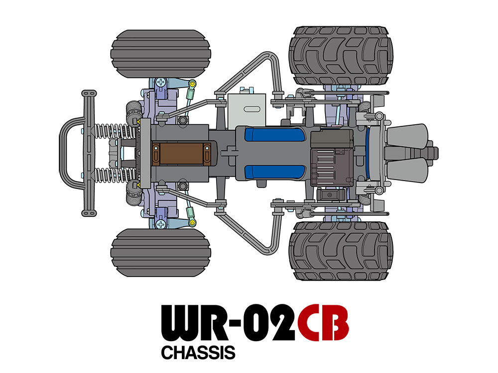 タミヤ 1/10 電動RCカー コミカル マイティフロッグ WR-02CBシャーシ