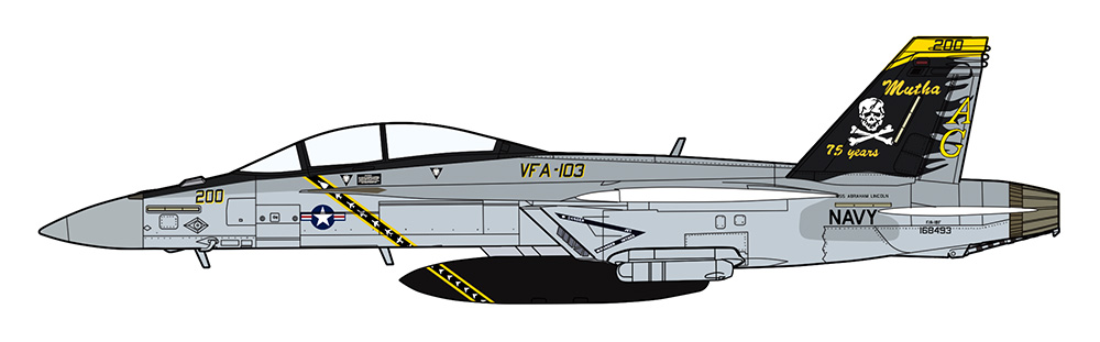 1/72 F/A-18F スーパー ホーネット “VFA-103 ジョリー ロジャース 75 