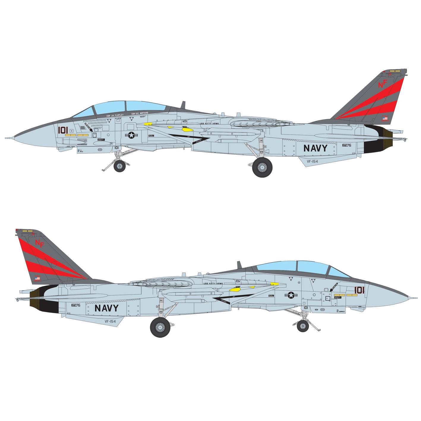 1/72 アメリカ海軍 F-14A トムキャット VF-154 ブラックナイツ