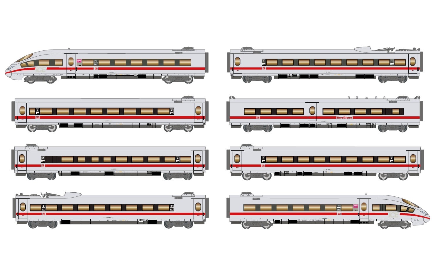 安いお得■HO-「ドイツ型トラム（M車+T車）２輌セット」KATO製 外国車輌