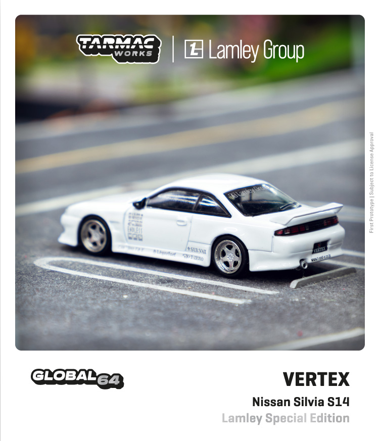 TARMAC WORKS 1/64 VERTEX Nissan Silvia S14 White タムタム